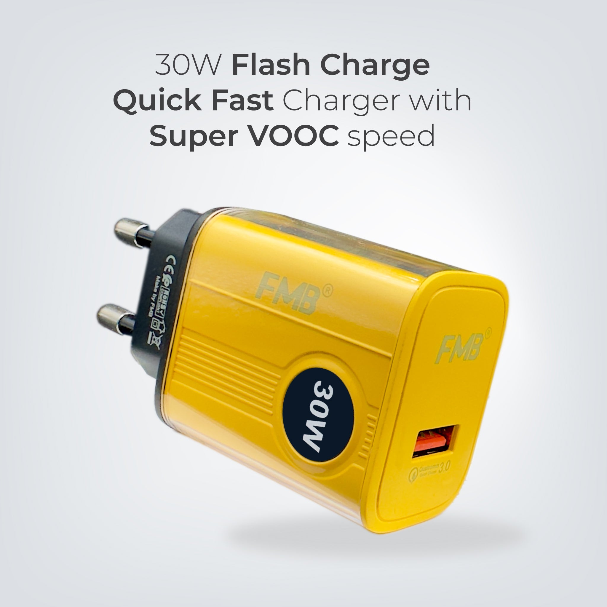 FMB M5 30W Super VOOC Fast Charger with Cable - Super Dart Flash Charging