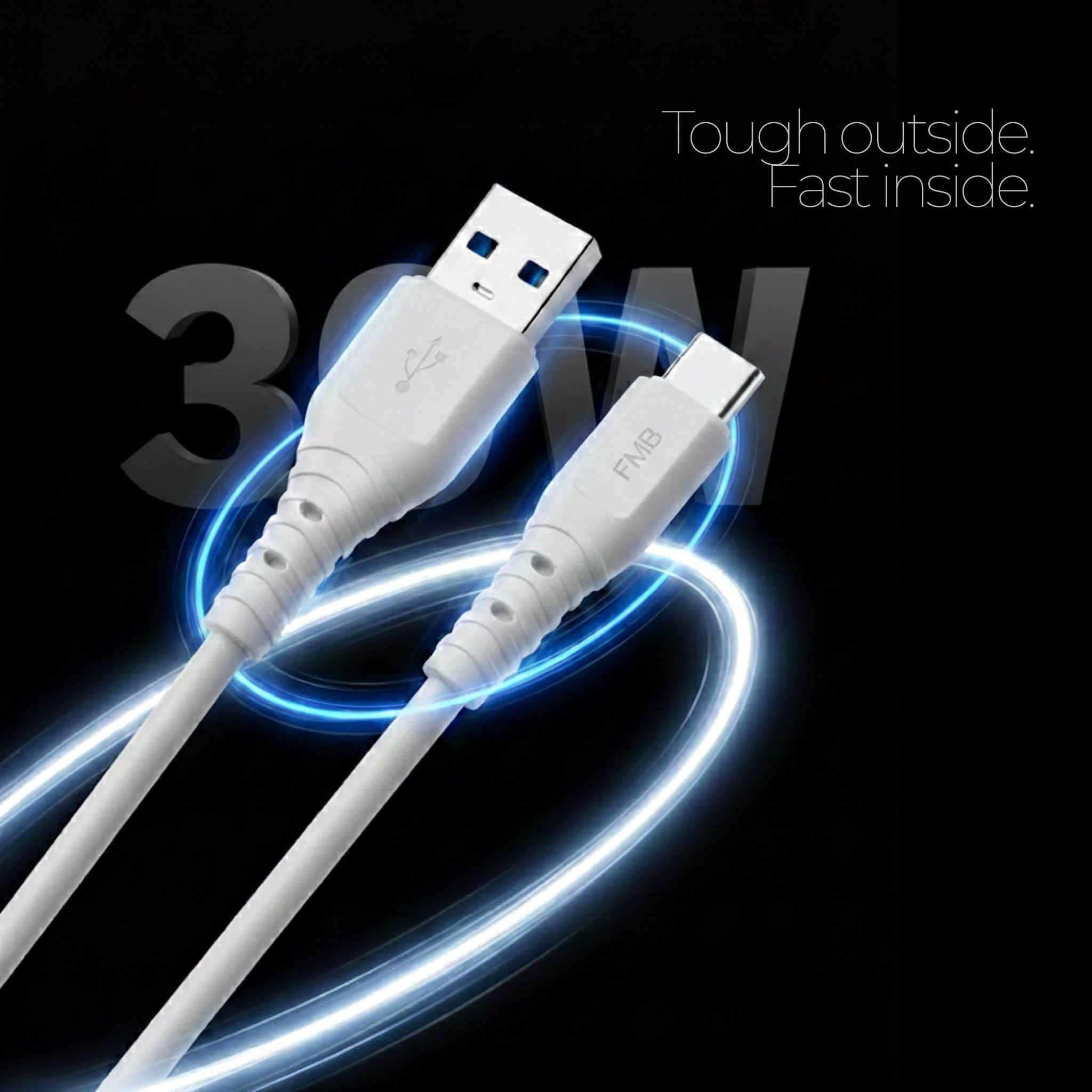 FMB Unicorn 30W USB-A to Type-C Fast Charging Cable 1M - Reinforced Data Cable
