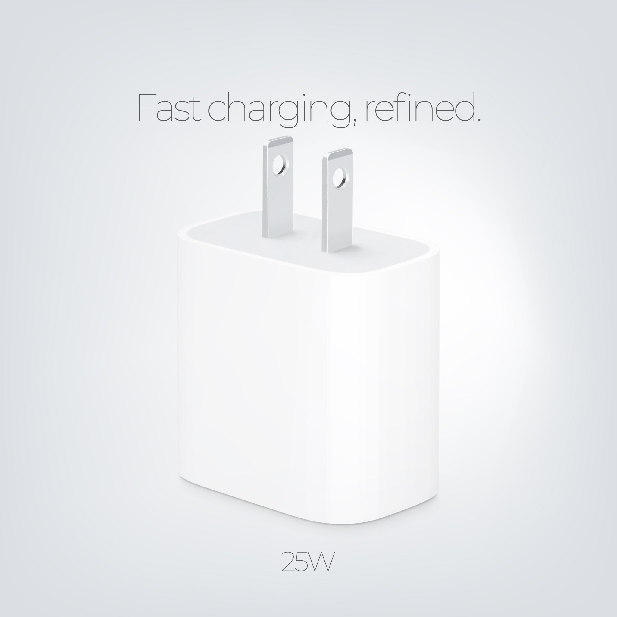Apple 25W USB-C Power Adapter - Fast Charging for iPhone 15/16/17 & iPad