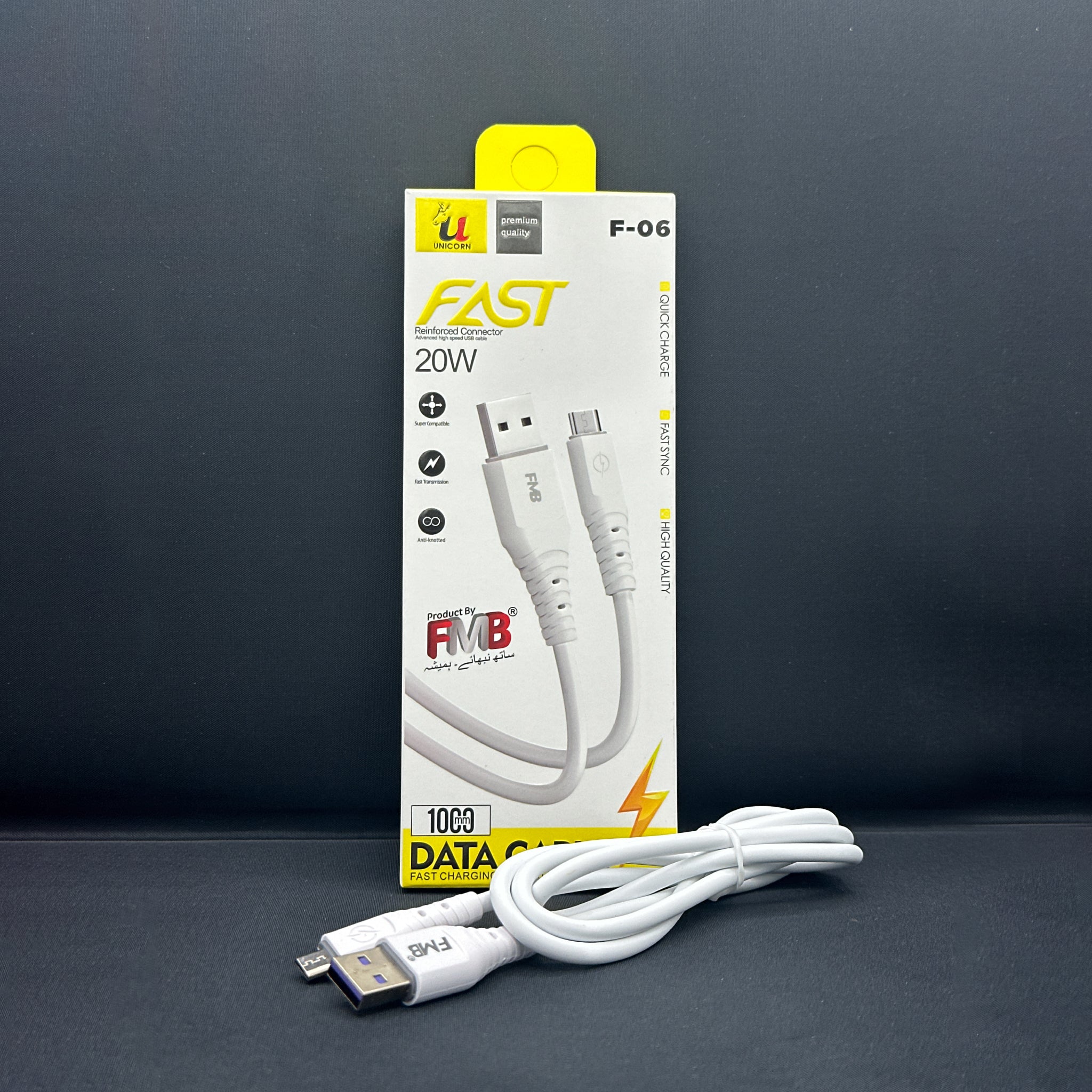 FMB Unicorn 20W Micro-USB Fast Charging Cable 1M - High-Speed Data Cable