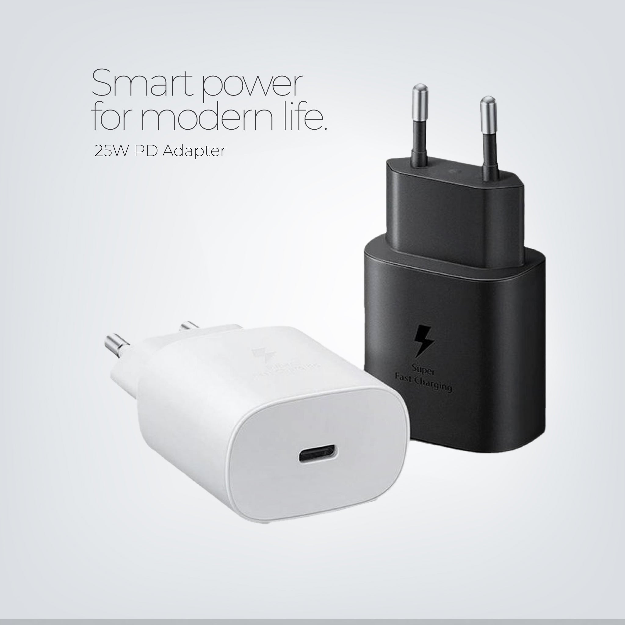 25W USB-C PD Fast Charger Adapter - Super Fast Charging for iPhone & Android